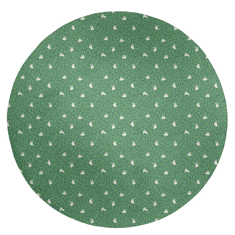 Chenille Geometric Indoor Rug, Round 5'
