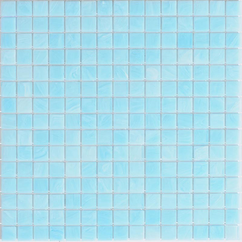 Celestial Glass Grid Mosaic Wall & Floor Tile, Baby Blue