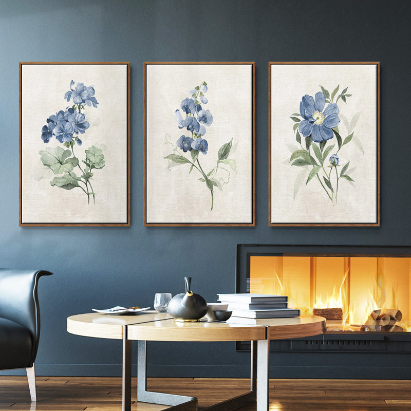 Farmhouse Periwinkle I 3 pièces, Noyer, H 40 po x l 78 po