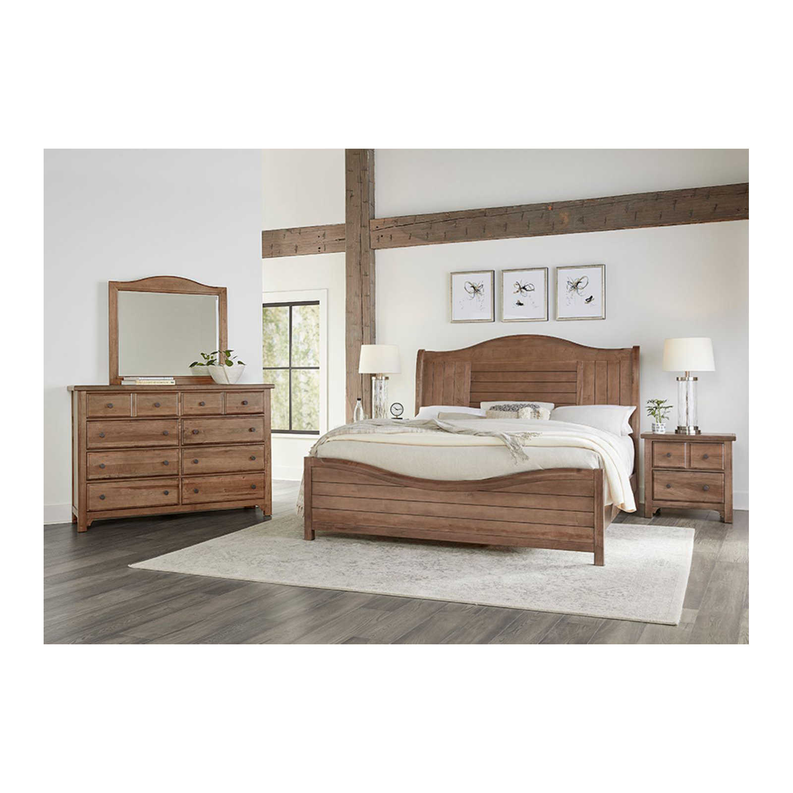 Westin Solid Wood Arch Dresser Mirror, Natural