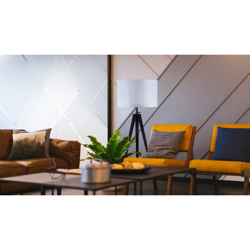 Teena Black Tripod Floor Lamp