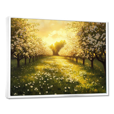 Golden Golden Blossom Orchard Light I - art de verger jaune