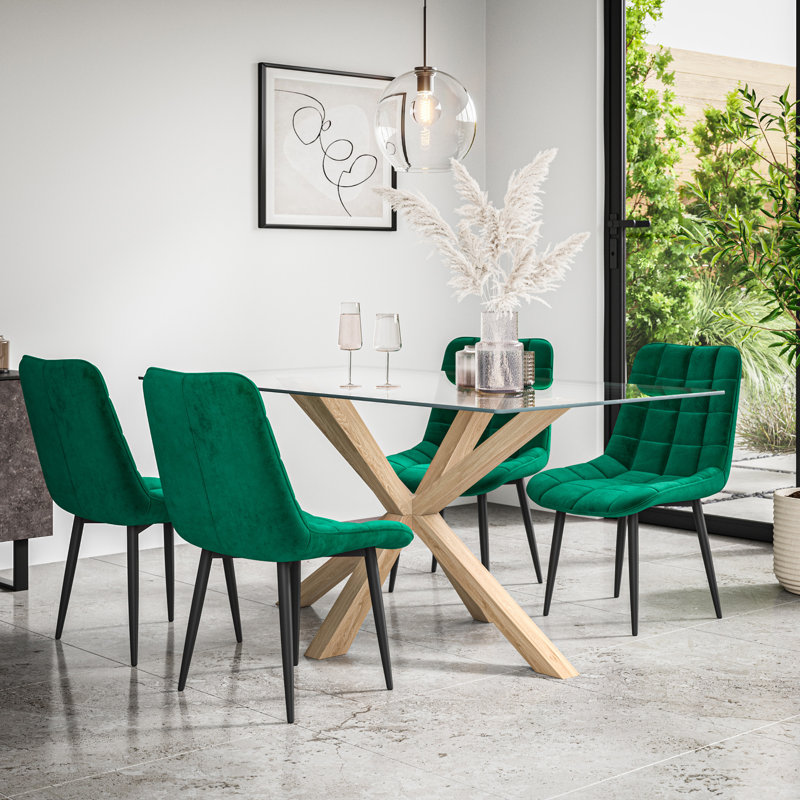 Ahni 6 - Person Dining Set, Green