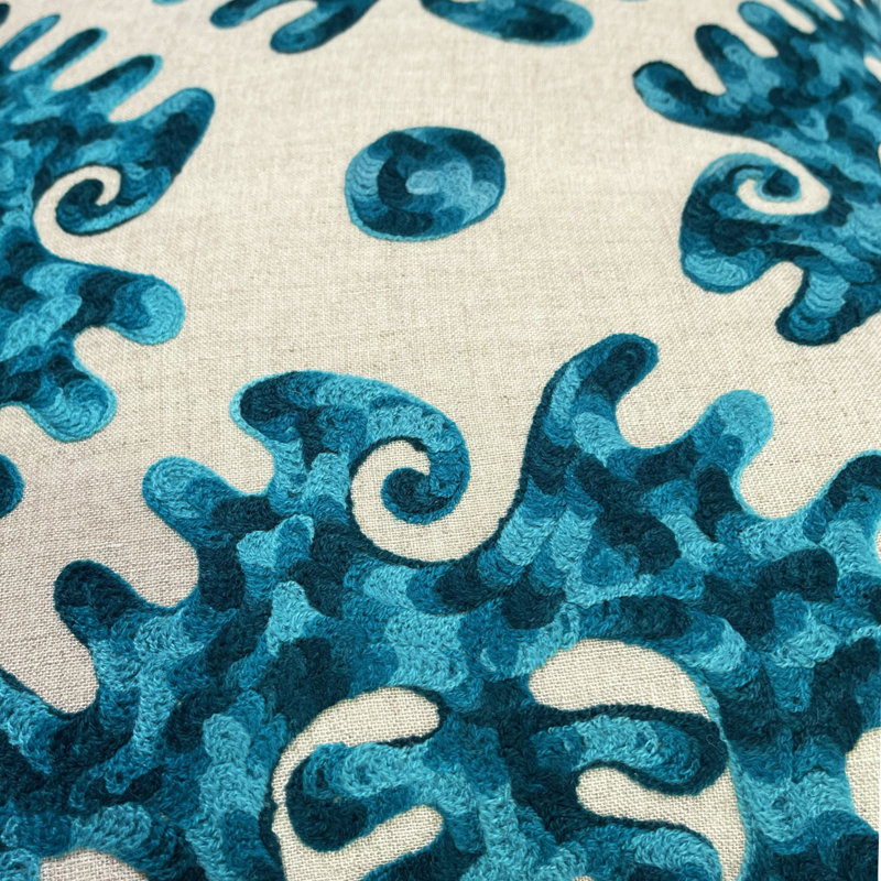 Coussin Samarkand, Kaki / turquoise