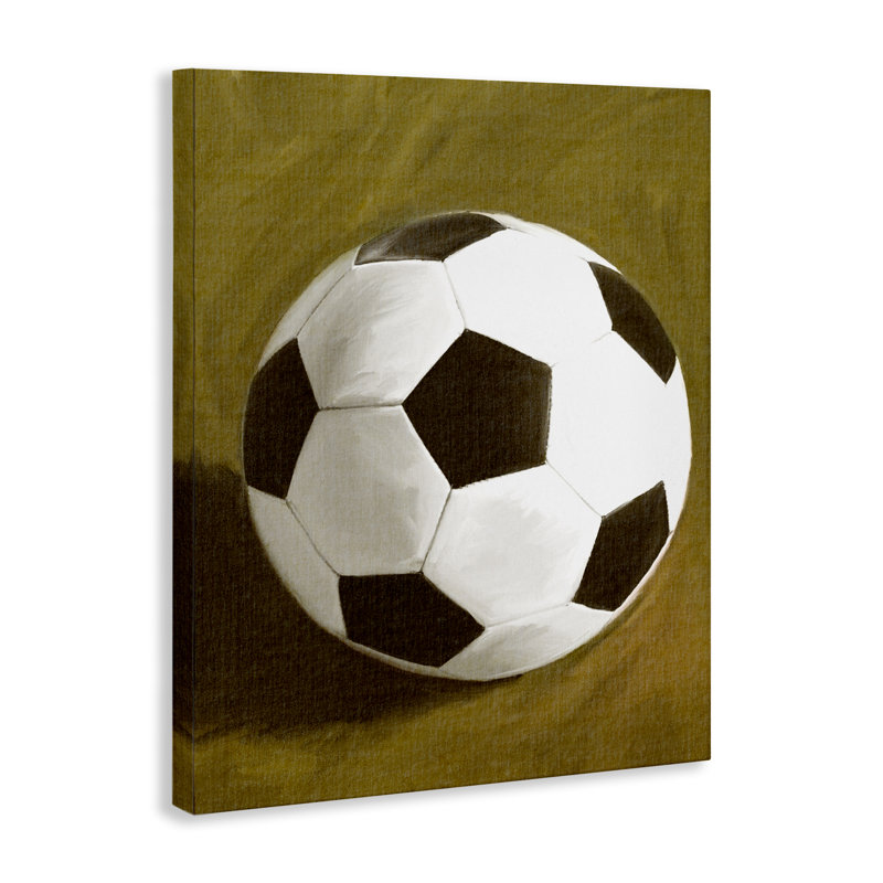 Art mural sur toile Traditional Soccer Ball par Regina Moore, H 30 po x l 24 po