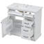 Meuble-lavabo 36 po avec lavabo, lavabo en céramique, 2 tiroirs basculants, charnières de porte à fermeture en douceur, blanc-2134905080