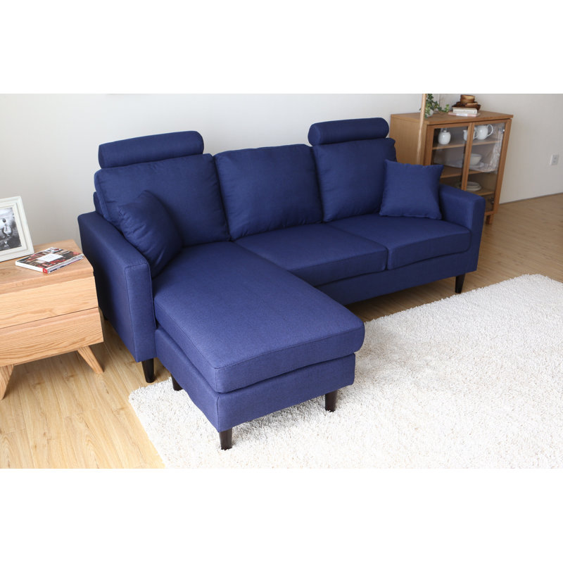 Canapé et chaise longue réversible de 75,9 po Sears, Bleu