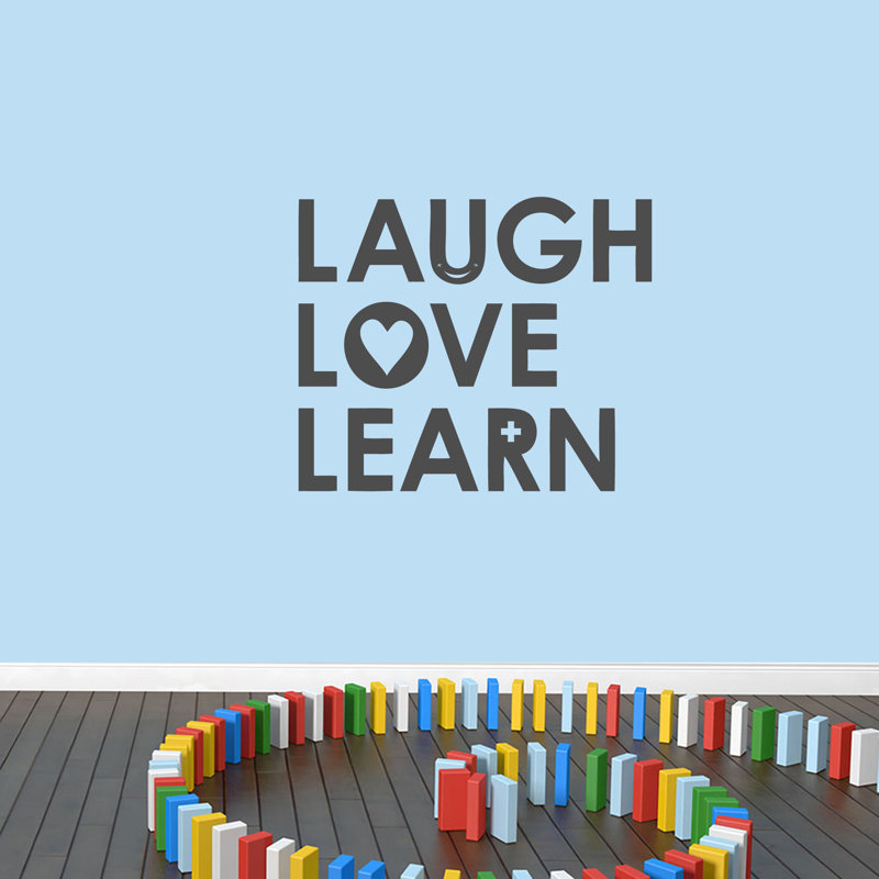 Décalcomanie murale love love learn Busick, Gris foncé