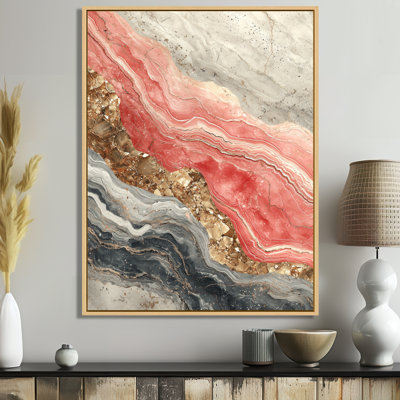Rose Gem Crystal Whispers Of The Crystal Current - Crystals Framed Wall Art