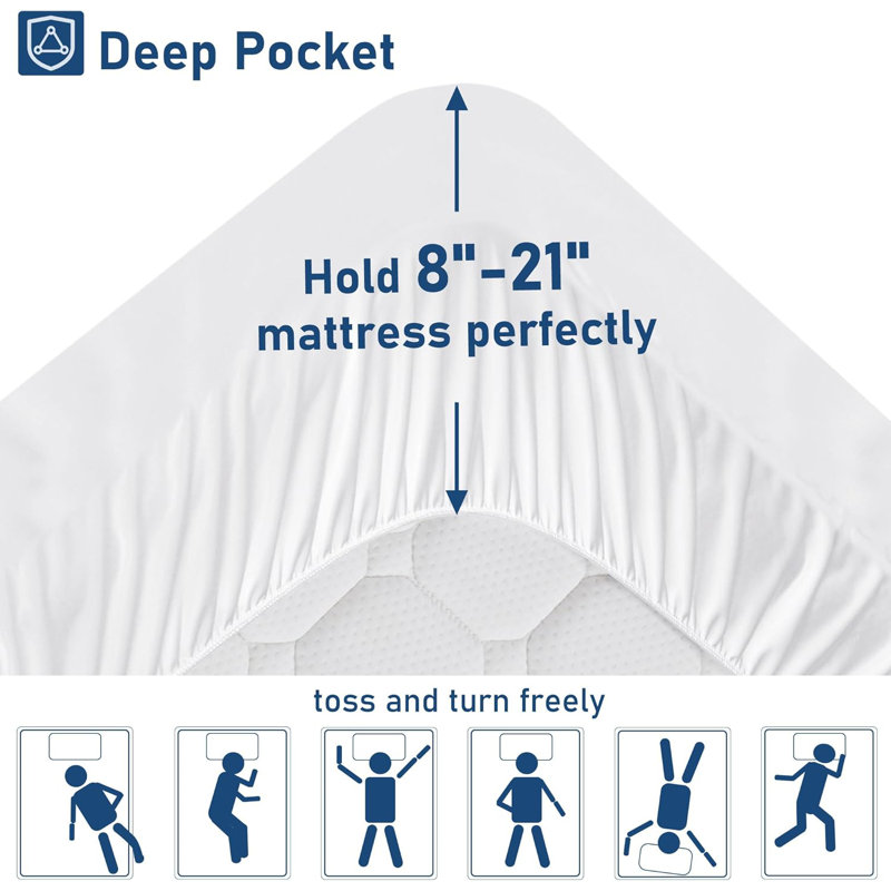 Queen White Down Alternative Pillowtop Mattress Topper