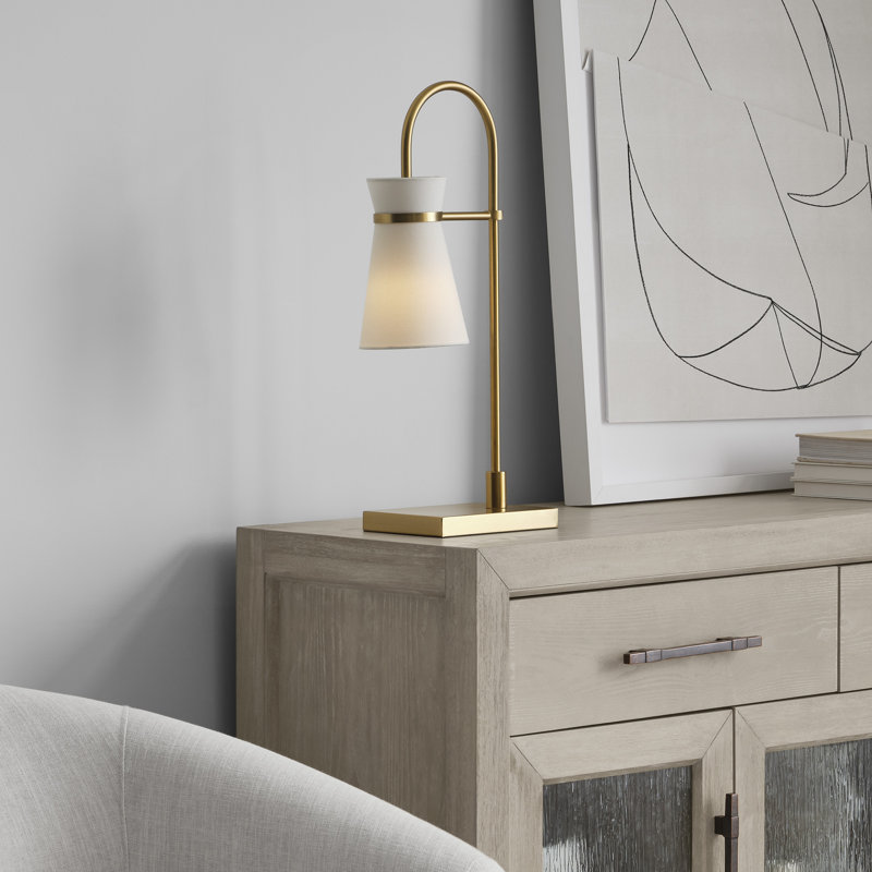Binx 1-Light Medium Task Table Lamp, Satin Brass