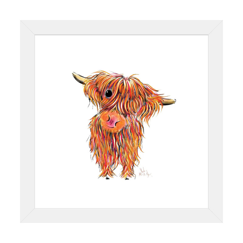 «Boo» par Shirley Macarthur - reproduction d'art, H 16 po x l 16 po x p 1 po, Blanc, Papier encadré blanc