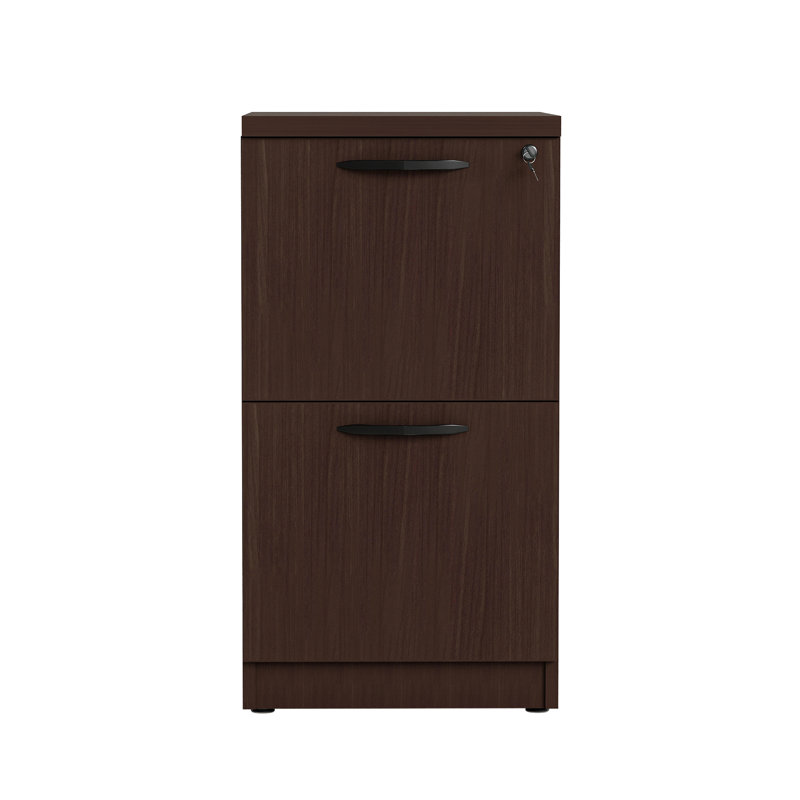 2-Drawer Vertical File Cabinets with Lock (Set of 4), Brown
