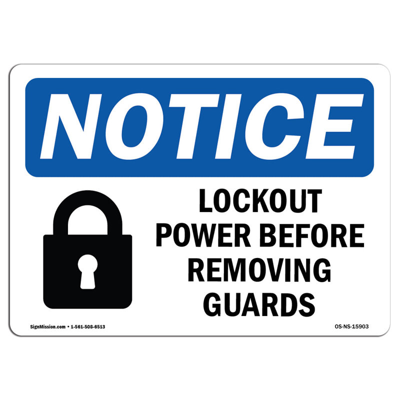 Osha - panneau «Power Lockout», H 18 po x l 24 po x P 0,1 po