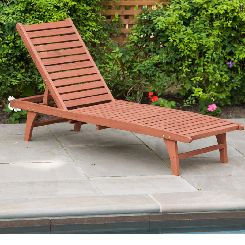 Harper Outdoor Cedar Wood Chaise Lounge