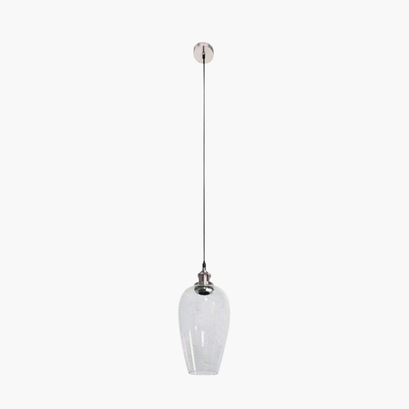 Clio 1 - Light Silver Single Pendant, Clear