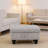 28.5" Tufted Linen Fabric Storage Ottoman Bench,Footstool With Nailhead Trim,Multi-Functional Ottoman For Living Room, Bedroom, Entryway-1470502282