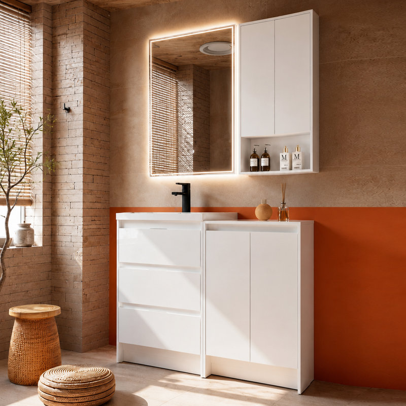 Ensemble de meuble-lavabo autoportant 48 "Cube