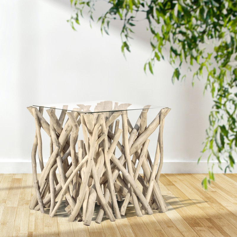 Glass Top End Table