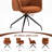 Modern Metal Frame Upholstered Swivel Dining chair-333280620