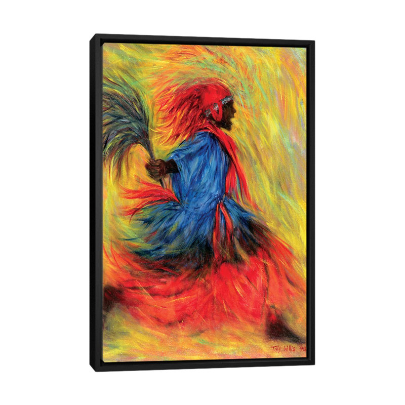 «The Dancer», reproduction sur toile, H 26 po x l 18 po x P 1,5 po, Toile encadrée noire, Pas de tapis