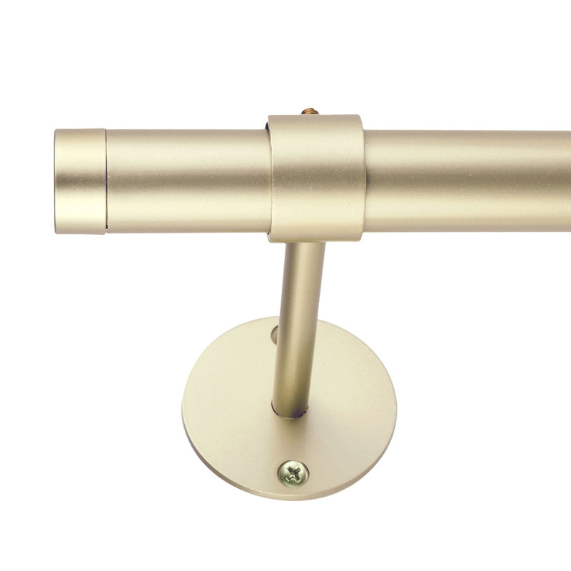 Tringle à rideaux simple réglable en métal Cabhan, H 2,5 po x l 36 po x P 3,5 po, Doré clair