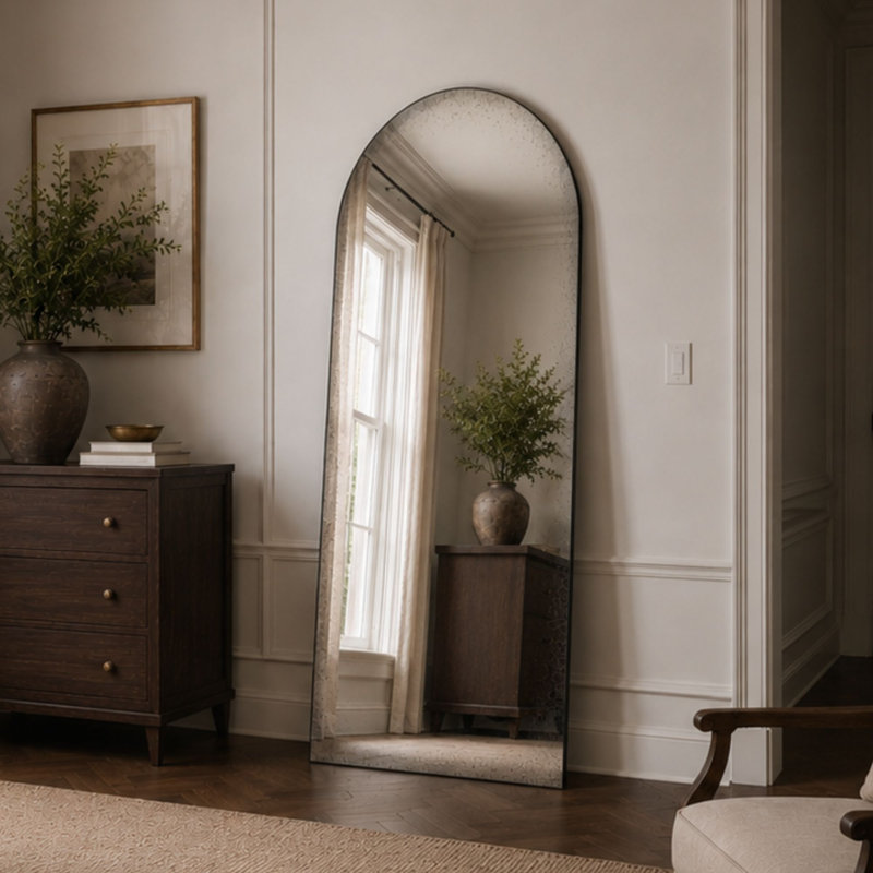 Arched Full Length Antiqued Mirror