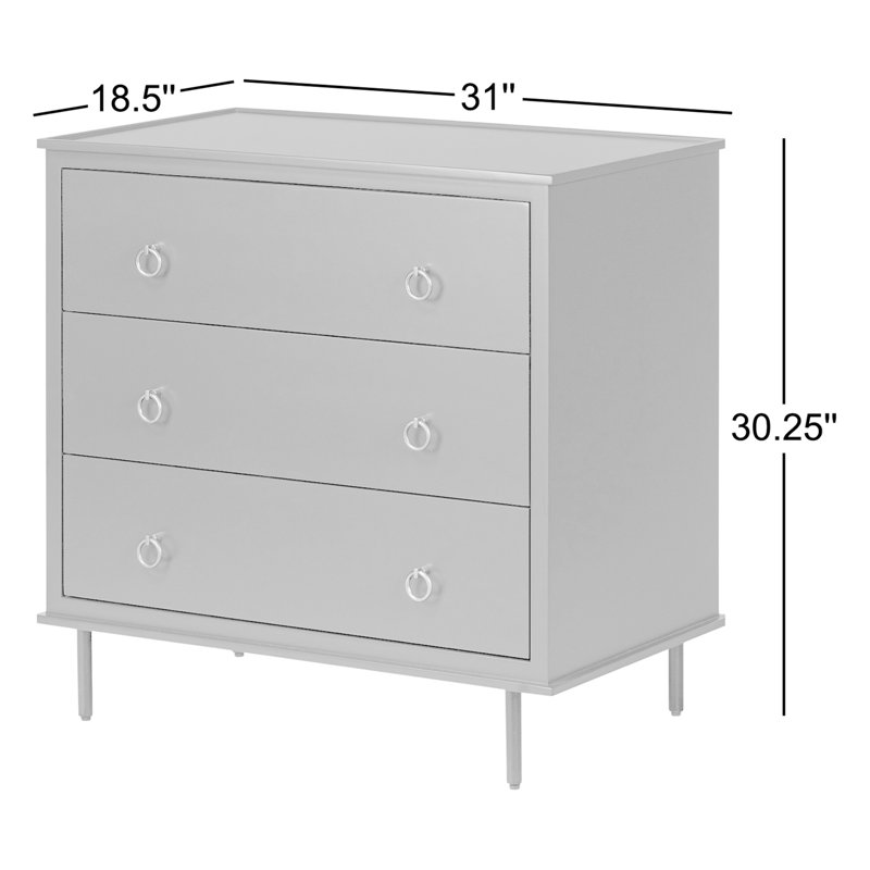 Shillington 3 DRAWER NIGHTSTAND, Deep Green