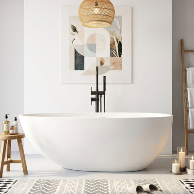 59'' x 30.7'' Freestanding Solid Surface Bathtub