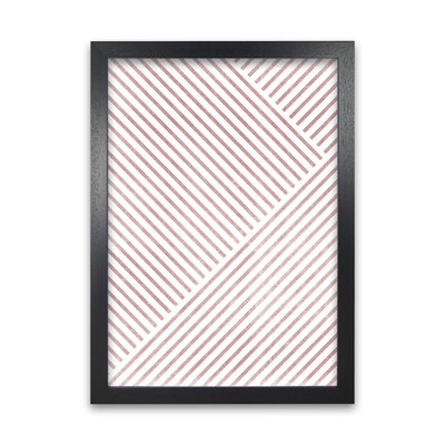 Red Lines Modern Art A - Print