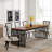 Zaiveon 78.74" Iron Dining Table(Chairs not included)-854944365-846784629