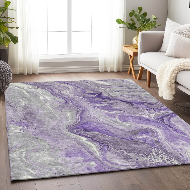 Tapis mauve intérieur / extérieur Caelara , 8 pi x 10 pi