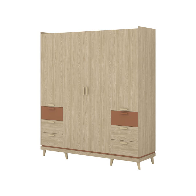 Manufactured Wood Wardrobe, Oiled Oak