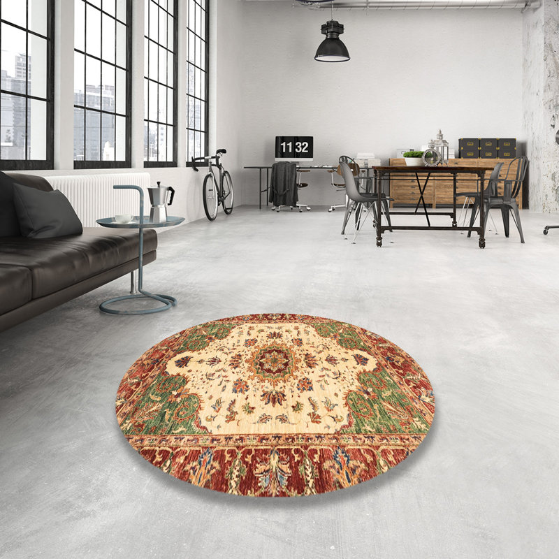 Tapis abstrait moderne 3381, Rond 5 pi