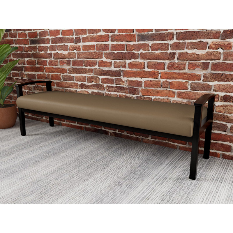 Banc en bois massif Amherst, Patriot Plus taupe, Noir