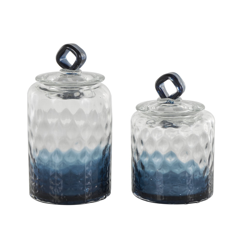 Ensemble de pots décoratifs Nelligan, Bleu foncé