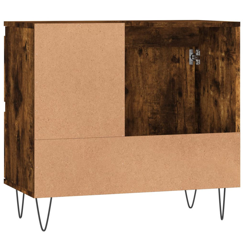 Amher Floor Mounted Bathroom Cabinet, Smoked Oak