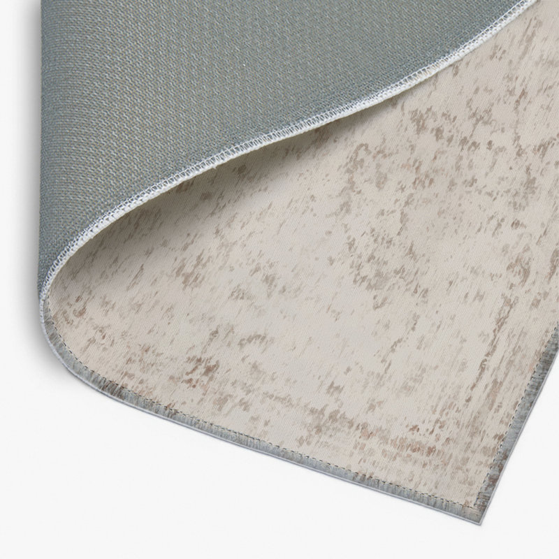 Abstract Beige Indoor and Outdoor Area Rug, Rectangle 4' x 6'
