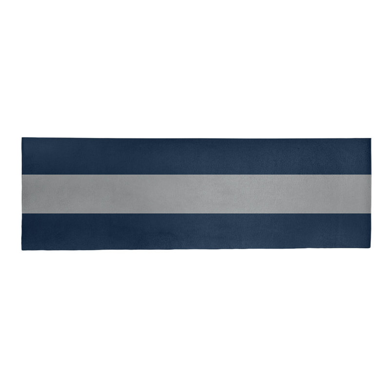 Tapis à rayures bleu/gris, Tapis de couloir 2 pi 6 po x 8 pi