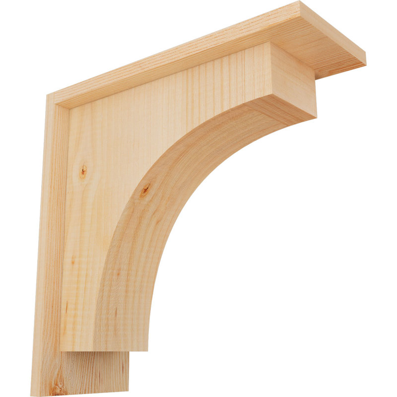 Corbeau Huntington avec plaque arrière, H 14 po x l 5,5 po x P 14 po, Sapin de Douglas, Lisse