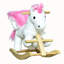 Cheval à bascule licorne pour bébé avec berceuse, peluche à chevaucher pour tout-petits, support robuste, jeu d'imitation interactif
