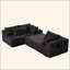 Ensemble de canapé modulaire rembourré en chenille Modern, ensemble de canapé modulaire modulaire en L de 108 po avec 6 coussins, canapé-lit combiné gratuit pour le salon, la chambre à coucher (méridienne gauche)-960262374