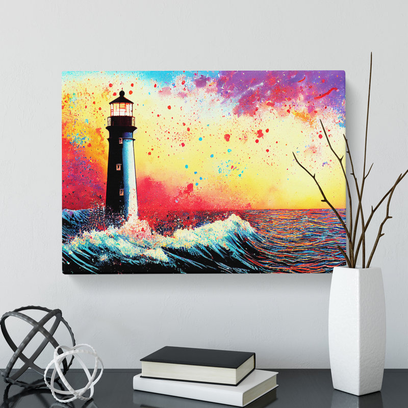 Lighthouse Splash Vol.5 Abstract - Wrapped Canvas, 50cm H x 76cm W x 3cm D