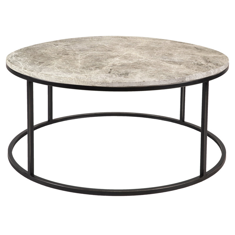 Paris Frame 1 Coffee Table, Tundra Gray, Flat Black