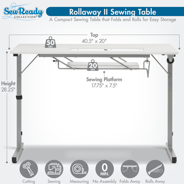 Sewing Machine Platform Sew Ready Rollaway 40.25