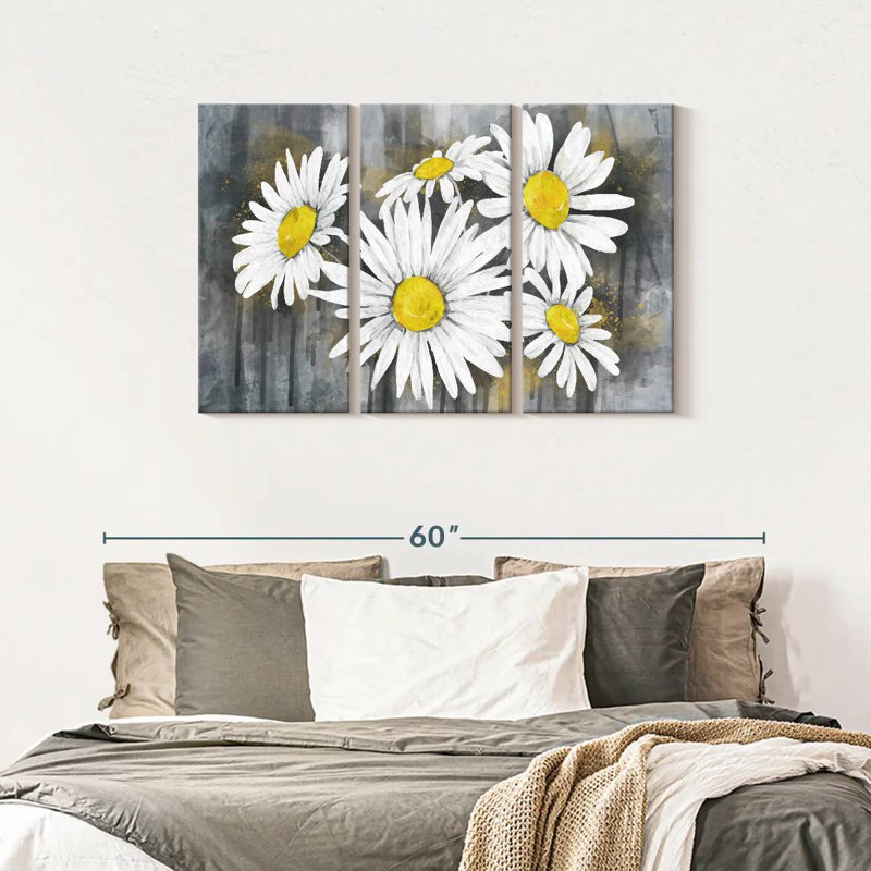 «Daisy Bunch», reproduction sur toile, H 28 po x l 45 po x P 1,25 po