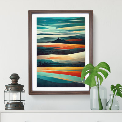 Meadow Landscape Abstract No.1 - Framed Print
