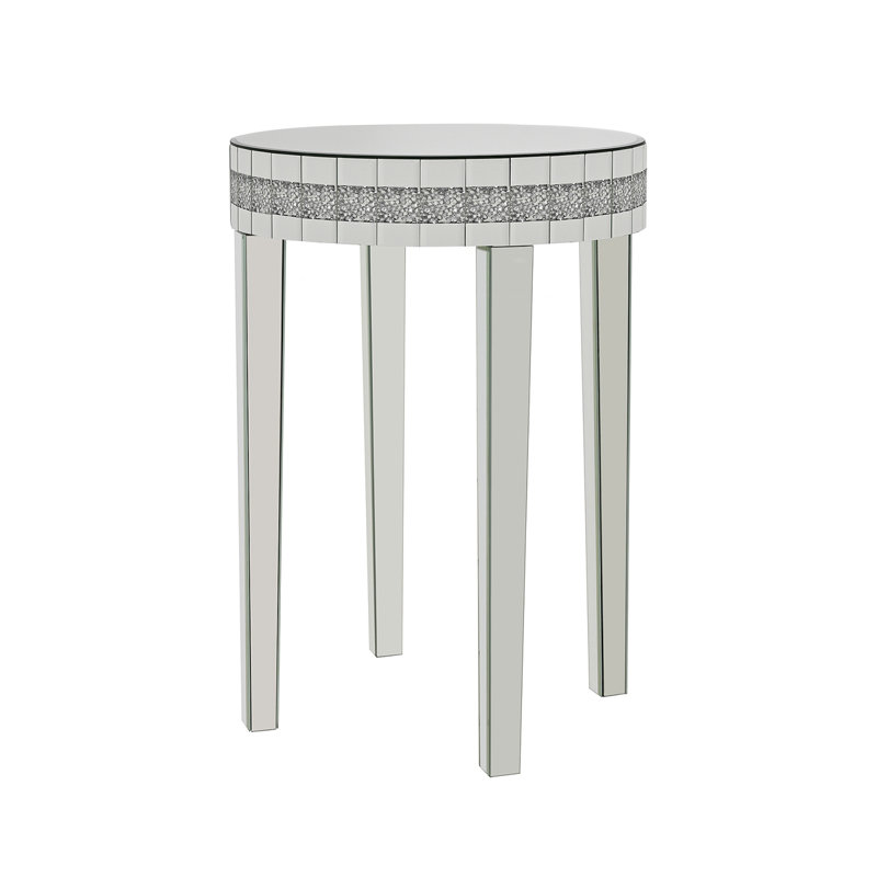 Table de petit déjeuner à miroir ronde Artisanal