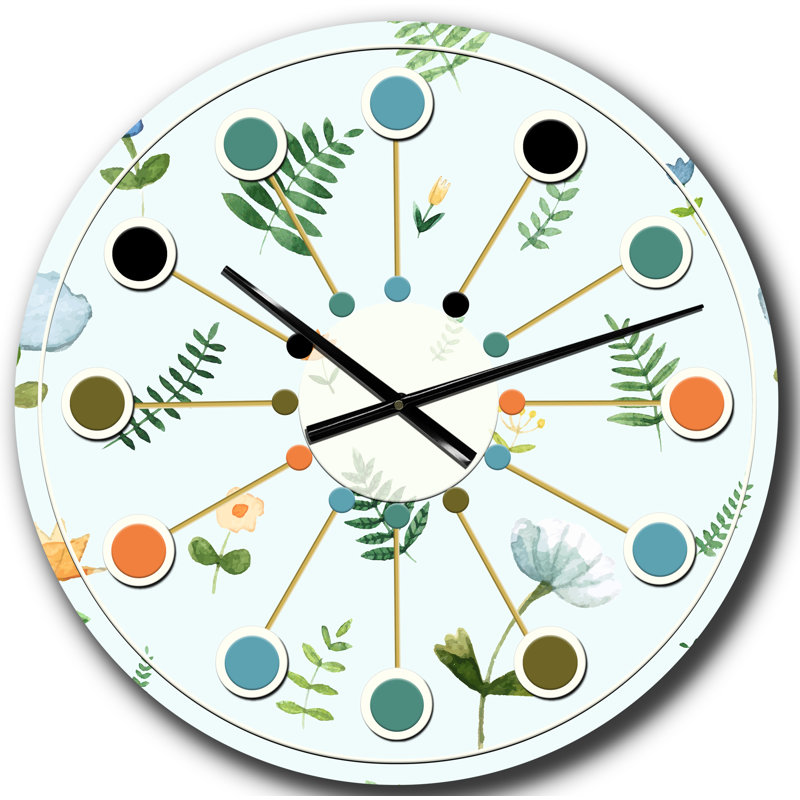 Horloge murale rétro Mid-Century, Grand