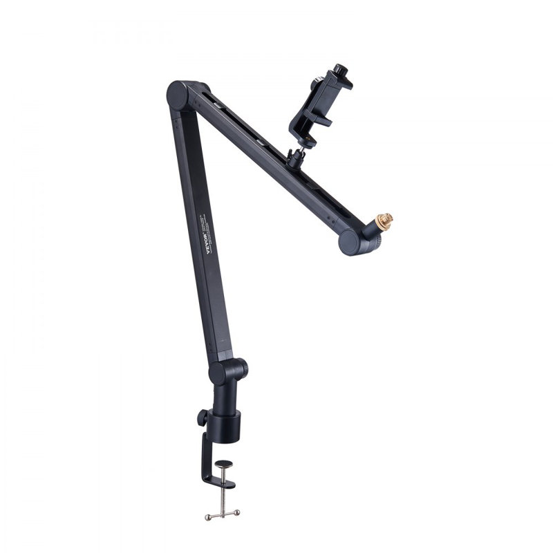 Microphone Boom Arm with Desk Mount, 360° Rotatable, Adjustable Mic Stand with 3/8" to 5/8" Adapter Port, for Recording Blue Yeti Hyperx Quadcast Blue Snowball Shure SM7B Audio Technica